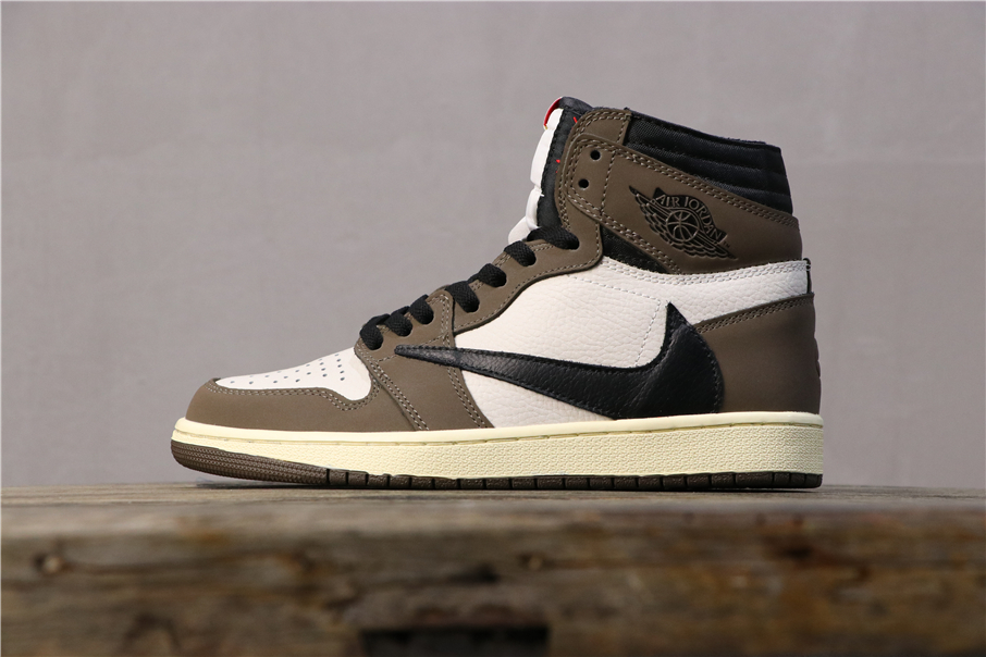 Air Jordan 1 High OG TS SP Brown Black White Shoes